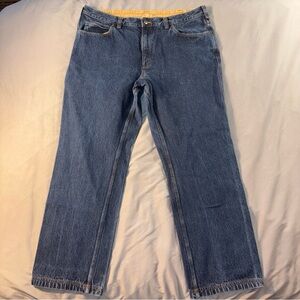 Duluth Trading Flex Ballroom Jeans Relaxed Fit Blue Men Sz 40x32 Cotton Midwash